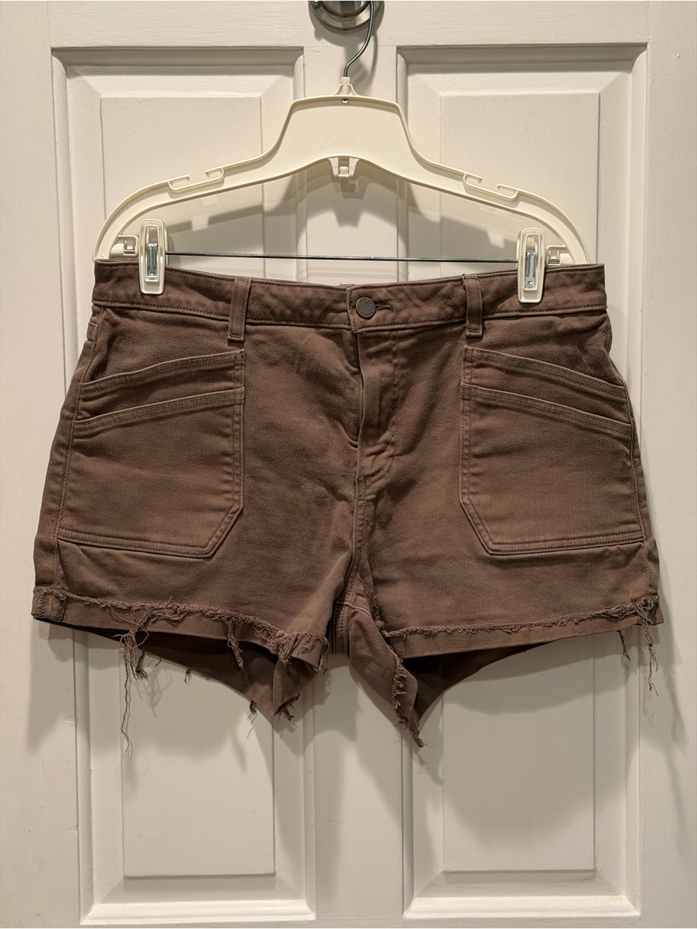 Paige Mayslie Cutoff Shorts Army Green Summer Boho Size 31